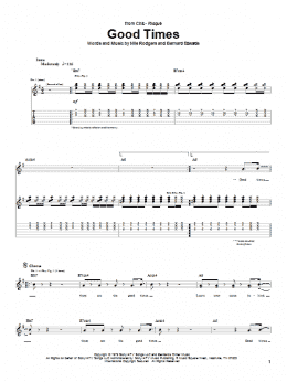 page one of Good Times (Guitar Tab)