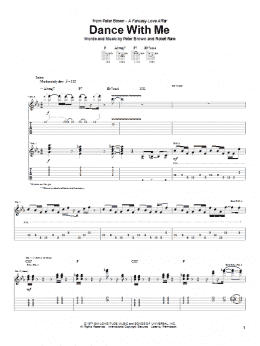 page one of Dance With Me (Guitar Tab)