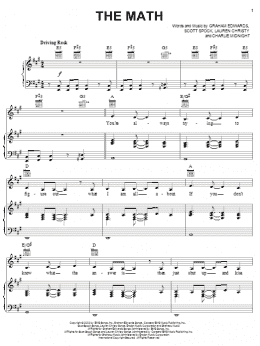 page one of The Math (Piano, Vocal & Guitar Chords (Right-Hand Melody))