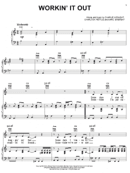 page one of Workin' It Out (Piano, Vocal & Guitar Chords (Right-Hand Melody))