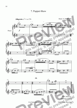 page one of MAGIC MUSIC BOX op77/07. Puppet-Show. Pf