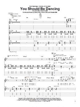 page one of You Should Be Dancing (Guitar Tab)