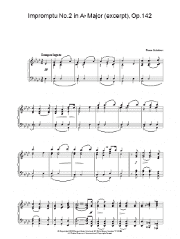 page one of Impromptu No.2 in Ab Major (excerpt), Op.142 (Piano Solo)