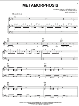 page one of Metamorphosis (Piano, Vocal & Guitar Chords (Right-Hand Melody))