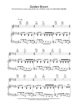 page one of Golden Brown (Piano, Vocal & Guitar Chords)