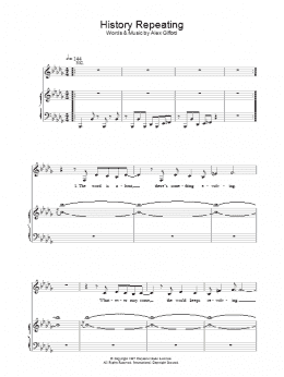 page one of History Repeating (Piano, Vocal & Guitar Chords)