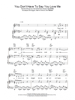 page one of You Don't Have To Say You Love Me (Piano, Vocal & Guitar Chords (Right-Hand Melody))