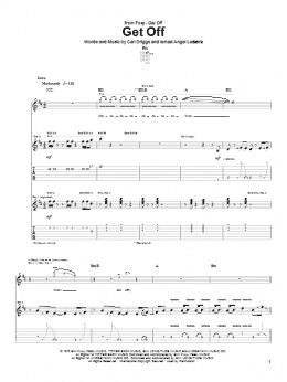page one of Get Off (Guitar Tab)