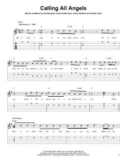 page one of Calling All Angels (Easy Guitar Tab)