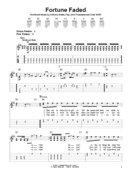page one of Fortune Faded (Easy Guitar Tab)