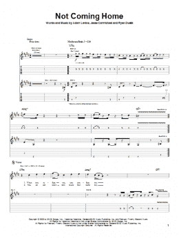page one of Not Coming Home (Guitar Tab)