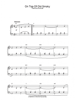 page one of On Top Of Old Smoky (Piano Solo)