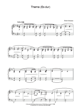 page one of Thema (Es dur) (Piano Solo)
