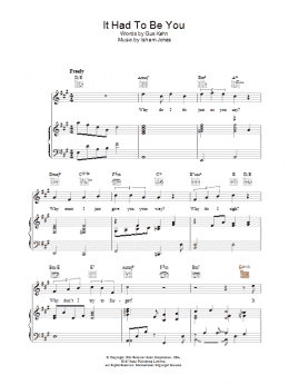 page one of It Had To Be You (Piano, Vocal & Guitar Chords)
