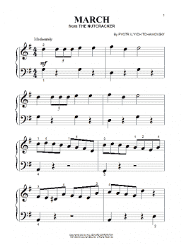 page one of March (Beginning Piano Solo)