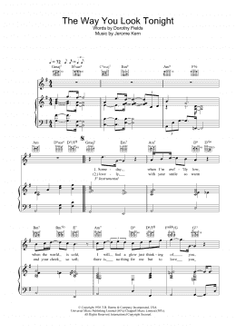 page one of The Way You Look Tonight (Piano, Vocal & Guitar Chords)