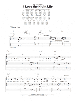 page one of I Love The Night Life (Guitar Tab)