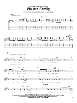 page one of We Are Family (Guitar Tab)