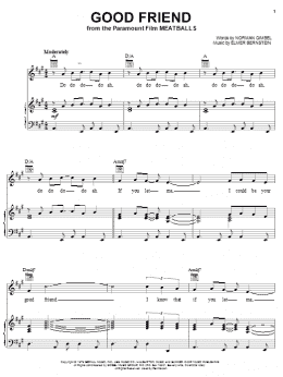 page one of Good Friend (Piano, Vocal & Guitar Chords (Right-Hand Melody))