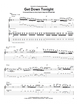 page one of Get Down Tonight (Guitar Tab)