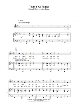 page one of That's All Right (Piano, Vocal & Guitar Chords)