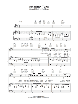 page one of American Tune (Piano, Vocal & Guitar Chords)