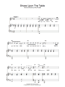 page one of Shoes Upon The Table (Piano, Vocal & Guitar Chords)