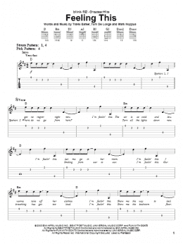 page one of Feeling This (Easy Guitar Tab)