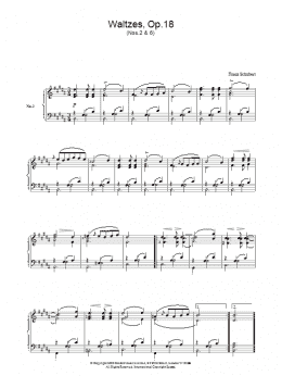 page one of Waltzes, Op.18 (Piano Solo)