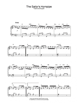 page one of The Sailor's Hornpipe (Piano Solo)