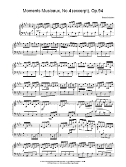 page one of Moments Musicaux, No.4 (excerpt), Op.94 (Piano Solo)