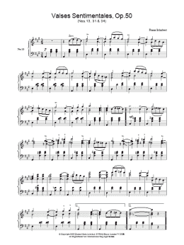 page one of Valses Sentimentales, Op.50 (Piano Solo)