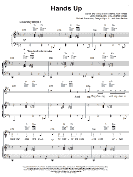 page one of Hands Up (Piano, Vocal & Guitar Chords (Right-Hand Melody))