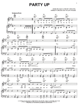 page one of Party Up (Piano, Vocal & Guitar Chords (Right-Hand Melody))