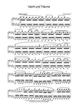 page one of Nacht und Träume (Piano Solo)