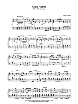 page one of Gute Nacht (Piano Solo)