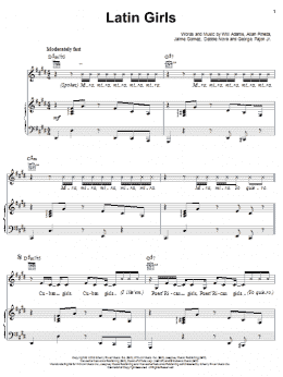 page one of Latin Girls (Piano, Vocal & Guitar Chords (Right-Hand Melody))