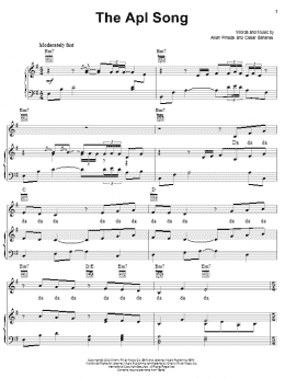page one of The Apl Song (Piano, Vocal & Guitar Chords (Right-Hand Melody))
