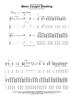 page one of Been Caught Stealing (Guitar Tab)