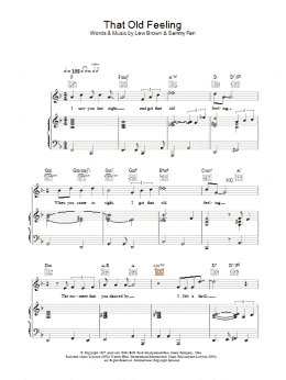 page one of That Old Feeling (Piano, Vocal & Guitar Chords)