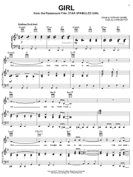 page one of Girl (Piano, Vocal & Guitar Chords (Right-Hand Melody))