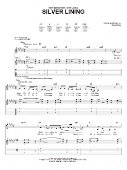 page one of Silver Lining (Guitar Tab)