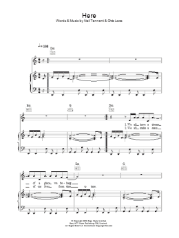 page one of Here (Piano, Vocal & Guitar Chords)