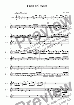 page one of Fugue in G minor