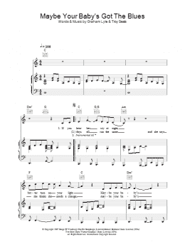 page one of Maybe Your Baby's Got The Blues (Piano, Vocal & Guitar Chords)