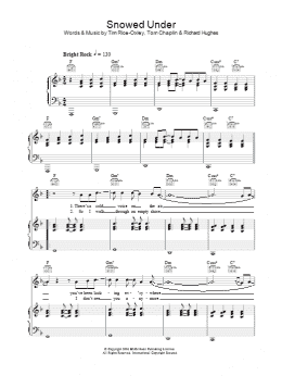 page one of Snowed Under (Piano, Vocal & Guitar Chords)