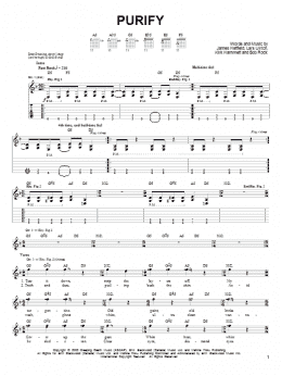 page one of Purify (Easy Guitar Tab)