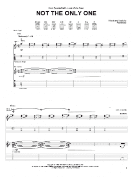page one of Not The Only One (Guitar Tab)