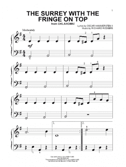 page one of The Surrey With The Fringe On Top (from Oklahoma!) (Beginning Piano Solo)