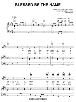 page one of Blessed Be The Name (Piano, Vocal & Guitar Chords (Right-Hand Melody))